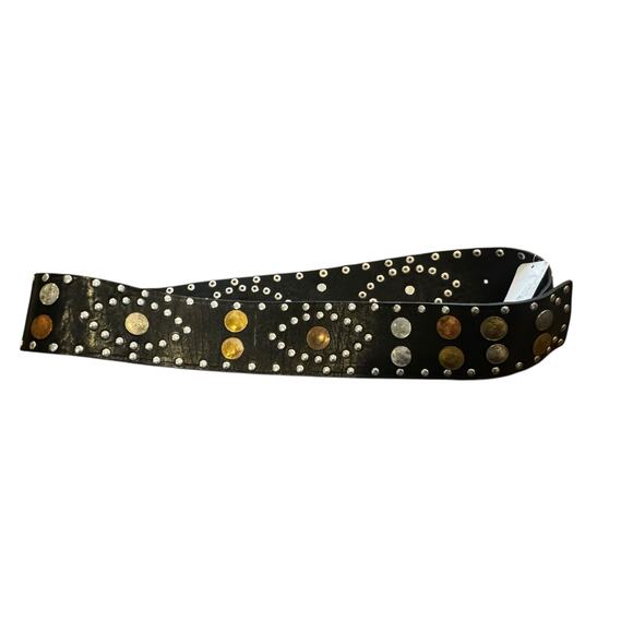 Free People Women\'s Cross-Front Vega Coin Belt in Black Size M/L NWT main image 9